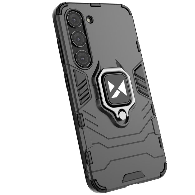 Wozinsky Ring Armor case for Samsung Galaxy S23+ armored cover magnetic holder ring black 25