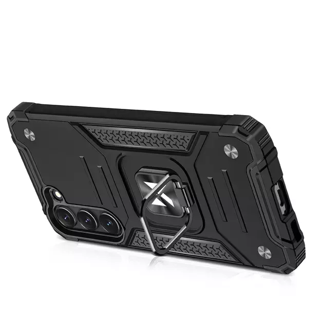 Wozinsky Ring Armor case for Samsung Galaxy S23+ armored cover magnetic holder ring black 2