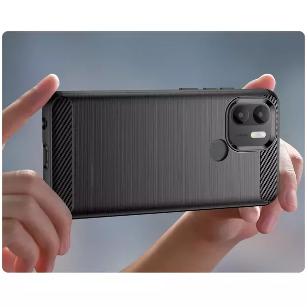 Carbon Case case for Xiaomi Redmi A1+ flexible silicone carbon cover black 20