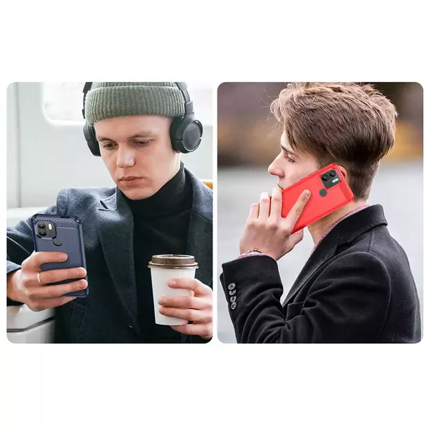 Carbon Case case for Xiaomi Redmi A1+ flexible silicone carbon cover black 8
