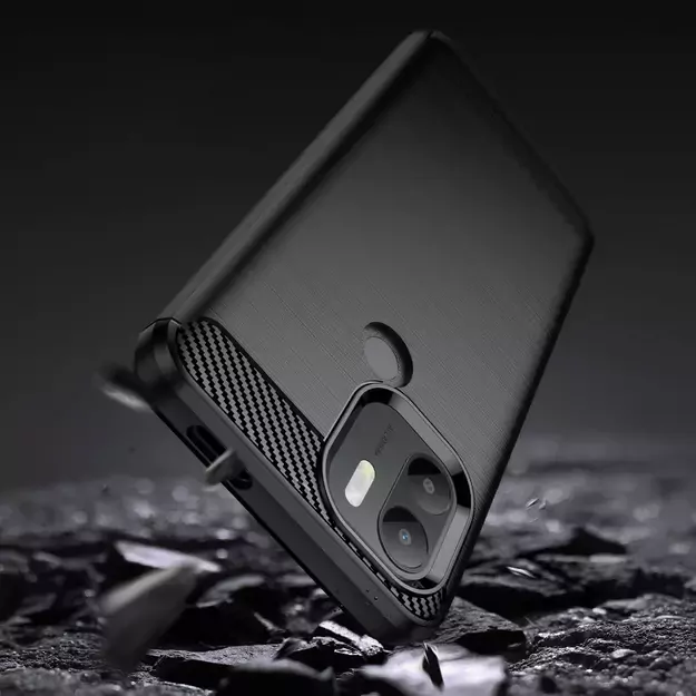 Carbon Case case for Xiaomi Redmi A1+ flexible silicone carbon cover black 3