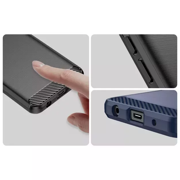 Carbon Case case for Xiaomi Redmi A1+ flexible silicone carbon cover black 9