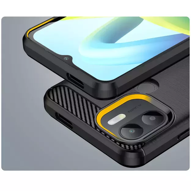 Carbon Case case for Xiaomi Redmi A1+ flexible silicone carbon cover black 4