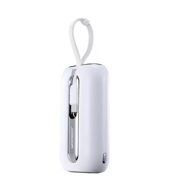 Joyroom mini powerbank 10000mAh Colorful Series 22.5W with 2 built-in USB C and Lightning cables white (JR-L012) 13