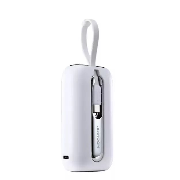 Joyroom mini powerbank 10000mAh Colorful Series 22.5W with 2 built-in USB C and Lightning cables white (JR-L012) 21