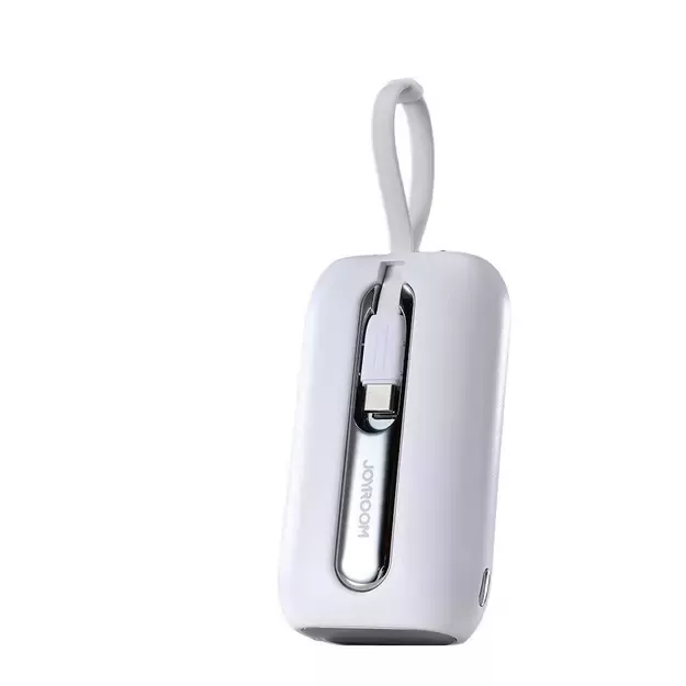Joyroom mini powerbank 10000mAh Colorful Series 22.5W with 2 built-in USB C and Lightning cables white (JR-L012) 12