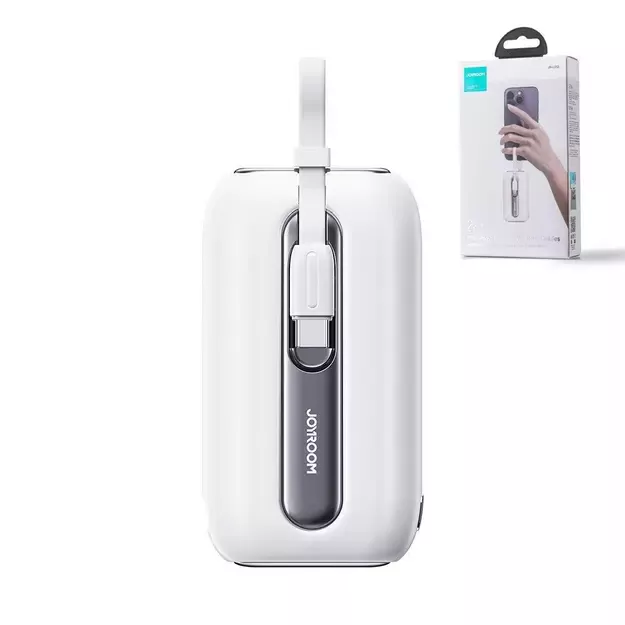 Joyroom mini powerbank 10000mAh Colorful Series 22.5W with 2 built-in USB C and Lightning cables white (JR-L012) 17
