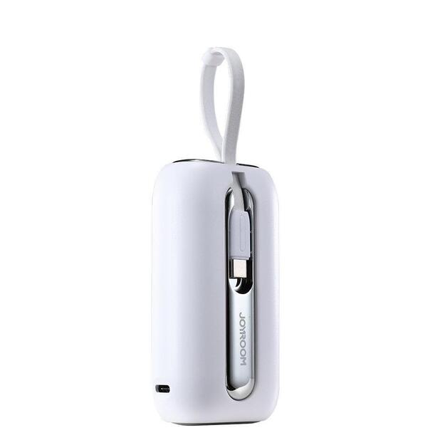 Joyroom mini powerbank 10000mAh Colorful Series 22.5W with 2 built-in USB C and Lightning cables white (JR-L012) 26
