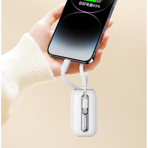 Joyroom mini powerbank 10000mAh Colorful Series 22.5W with 2 built-in USB C and Lightning cables white (JR-L012) 27