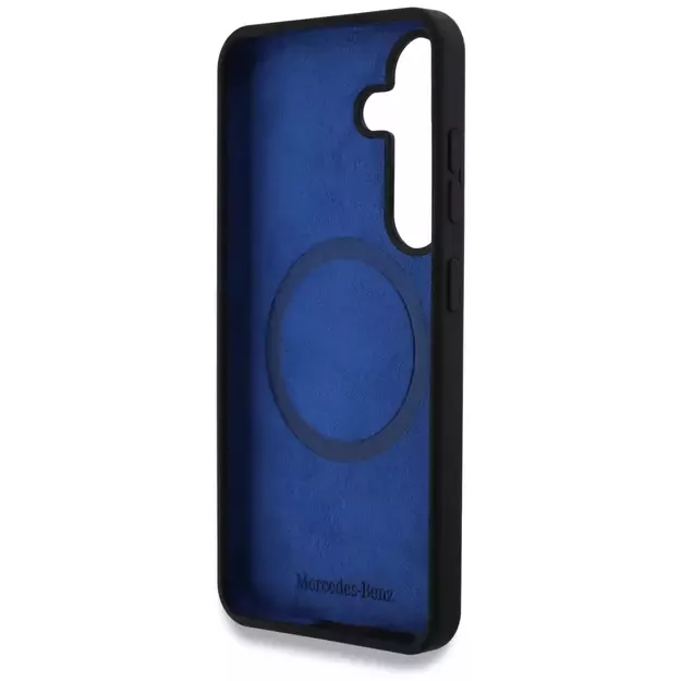Mercedes Silicone Contrasted Curves MagSafe Case for Samsung Galaxy S25 - Black 6