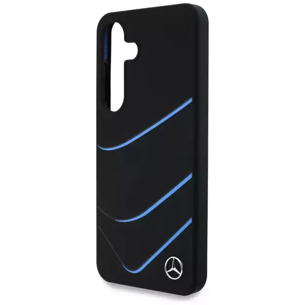 Mercedes Silicone Contrasted Curves MagSafe Case for Samsung Galaxy S25 - Black 5