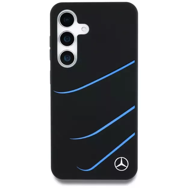 Mercedes Silicone Contrasted Curves MagSafe Case for Samsung Galaxy S25 - Black 2