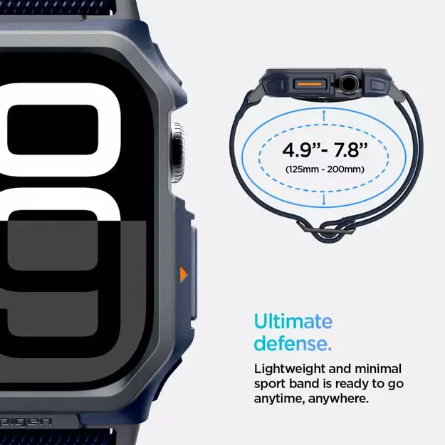 Spigen Lite Fit &quot Pro&quot  Strap for Apple Watch 10 46mm - Navy Blue 18