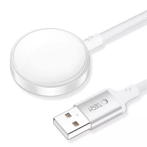 Tech-Protect UltraBoost USB-A Inductive Charger for Apple Watch 1m - White 5