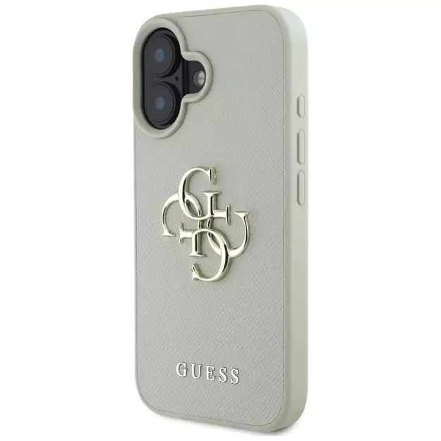 Guess Grained Big 4G Logo Small Classic Logo case for iPhone 16 - green 1