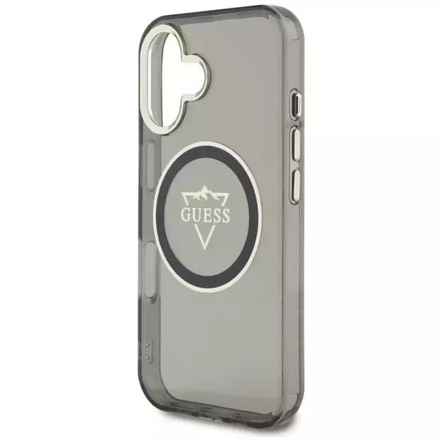 Guess IML Metal Mountain Logo MagSafe case for iPhone 16 - black 12