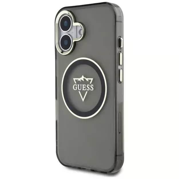 Guess IML Metal Mountain Logo MagSafe case for iPhone 16 - black 8