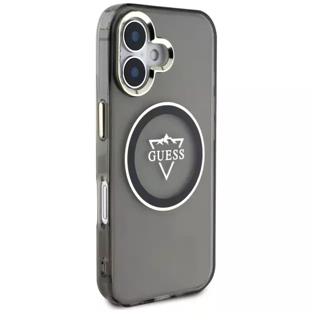 Guess IML Metal Mountain Logo MagSafe case for iPhone 16 - black 10