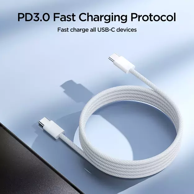 Joyroom Ben Series S-A45 USB-C / USB-C 60W Cable 1m - White 11