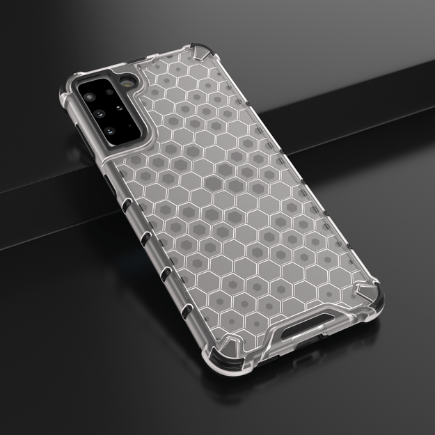 Honeycomb Case armor cover with TPU Bumper for Samsung Galaxy S21+ 5G (S21 Plus 5G) transparent 11