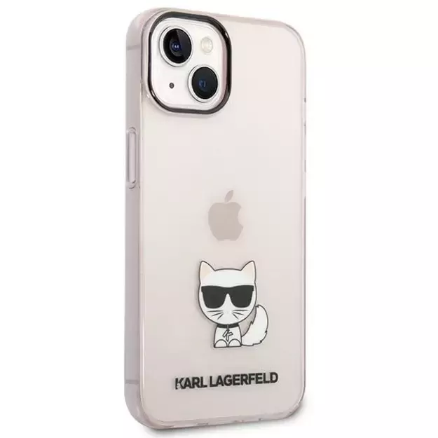 Karl Lagerfeld Transparent Choupette Body Case for iPhone 14 Plus / 15 Plus 6.7&quot  - Pink 10