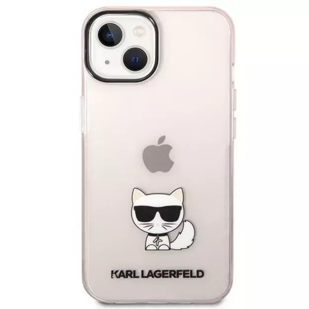 Karl Lagerfeld Transparent Choupette Body Case for iPhone 14 Plus / 15 Plus 6.7&quot  - Pink 9