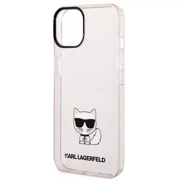 Karl Lagerfeld Transparent Choupette Body Case for iPhone 14 Plus / 15 Plus 6.7&quot  - Pink 12