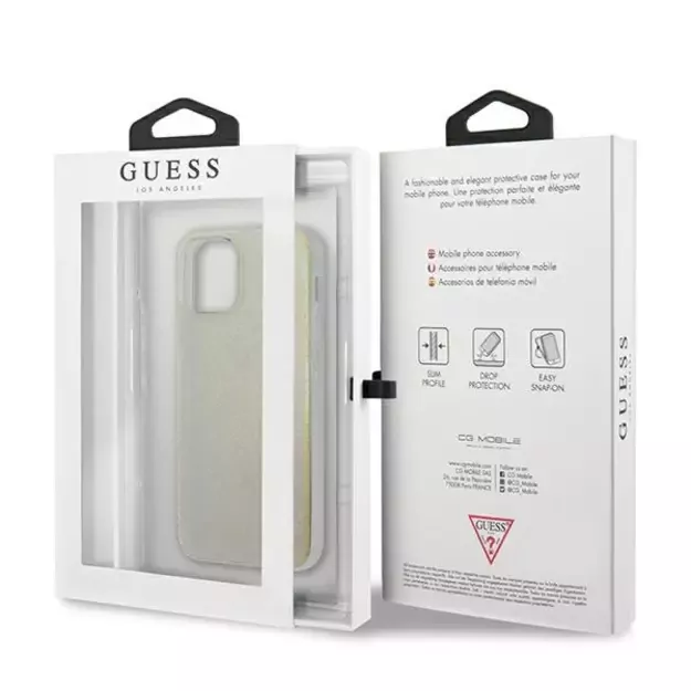 Guess GUHCP12S3D4GIRBL iPhone 12 mini 5.4&quot  iridescent/opal hardcase 4G 3D Pattern Collection 4