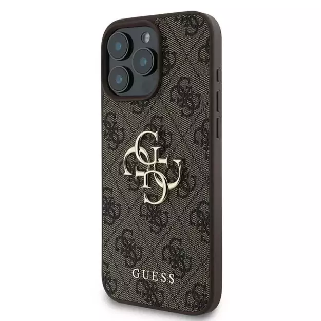 Guess 4G Big Logo iPhone 16 Pro Case - Brown 8