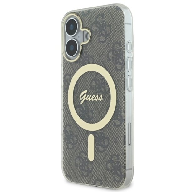 Guess IML 4G MagSafe Case for iPhone 16 Plus - Brown 1