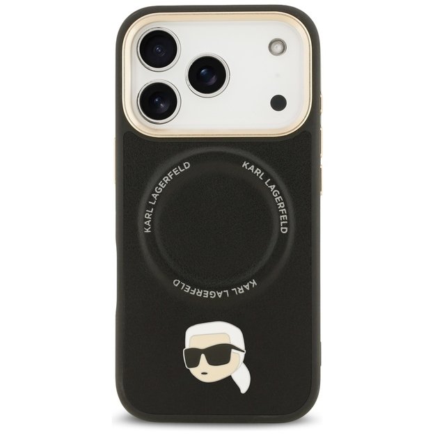 Karl Lagerfeld Big Strap Karl Metal Logo MagSafe Case for iPhone 17 Pro Max - Black 2