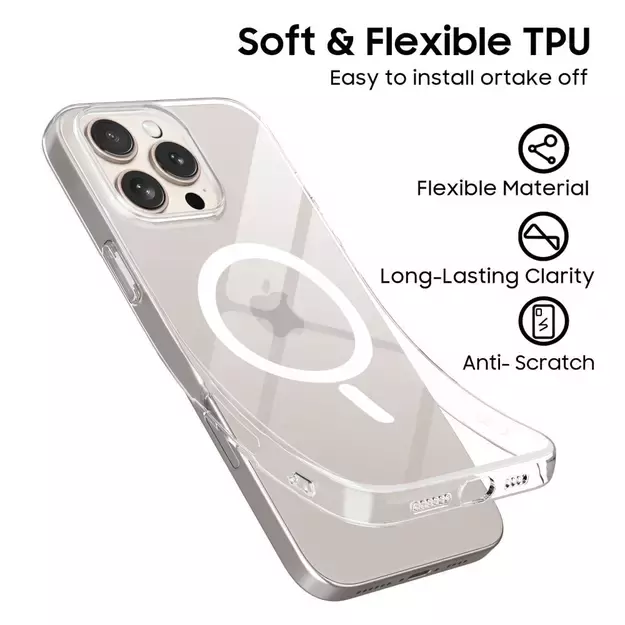 Tech-Protect FlexAir MagSafe iPhone 16e Case - Clear 5