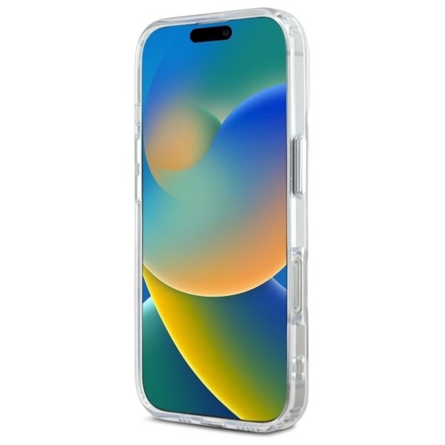 Karl Lagerfeld IML Metal Karl&amp Choupette Head MagSafe Case for iPhone 16 Pro - White 4