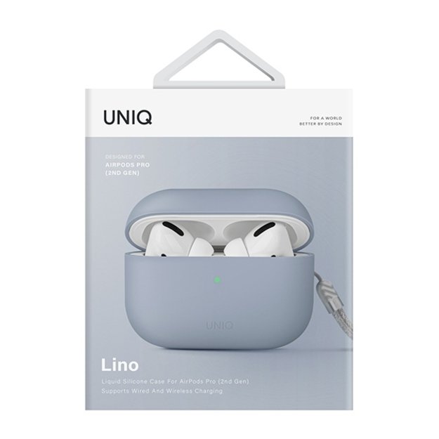 Uniq Lino Silicone AirPods Pro 2 Case - Blue 4
