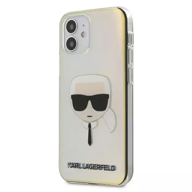 Karl Lagerfeld KLHCP12SPCKHML iPhone 12 mini 5,4  multicolor hardcase Iridescent Karl`s Head 1