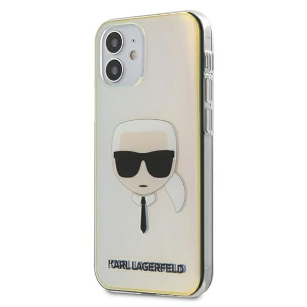 Karl Lagerfeld KLHCP12SPCKHML iPhone 12 mini 5,4  multicolor hardcase Iridescent Karl`s Head 1