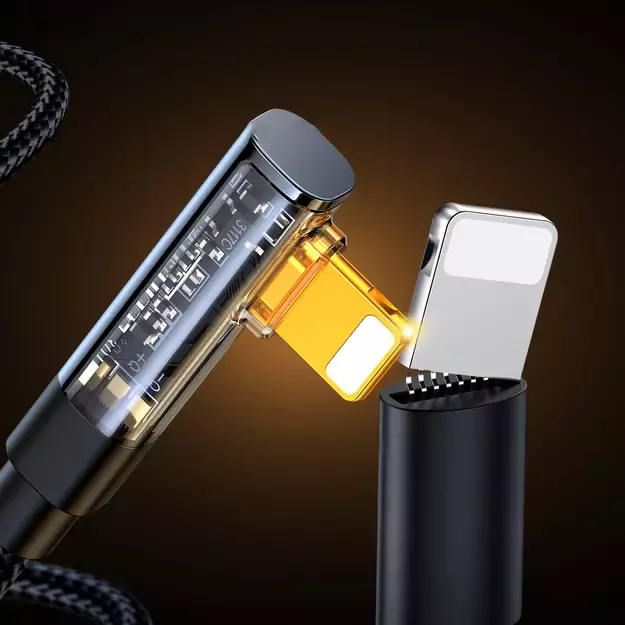 Joyroom Gaming Cable S-UL012A6 Lightning (angled) / USB-A (straight) 2.4A 1.2 m - black 5