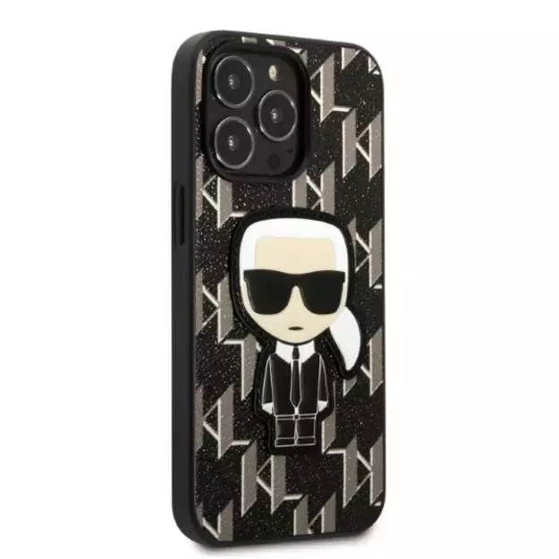 Karl Lagerfeld KLHCP13LPMNIKBK iPhone 13 Pro / 13 6.1  hardcase black/black Monogram Ikonik Patch 10
