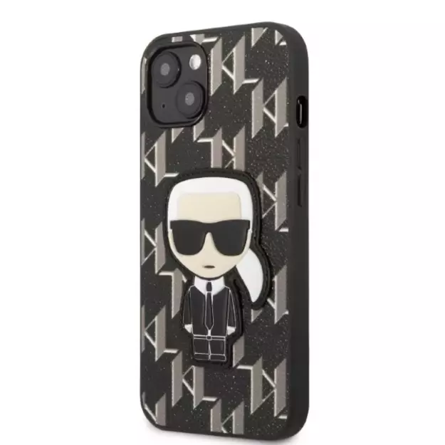 Karl Lagerfeld KLHCP13SPMNIKBK iPhone 13 mini 5.4&quot  hardcase black/black Monogram Ikonik Patch 1