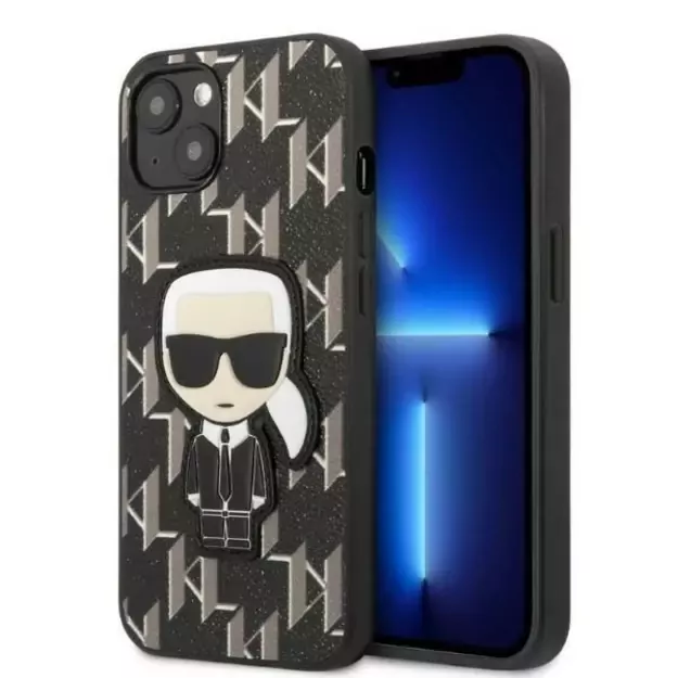 Karl Lagerfeld KLHCP13SPMNIKBK iPhone 13 mini 5.4&quot  hardcase black/black Monogram Ikonik Patch