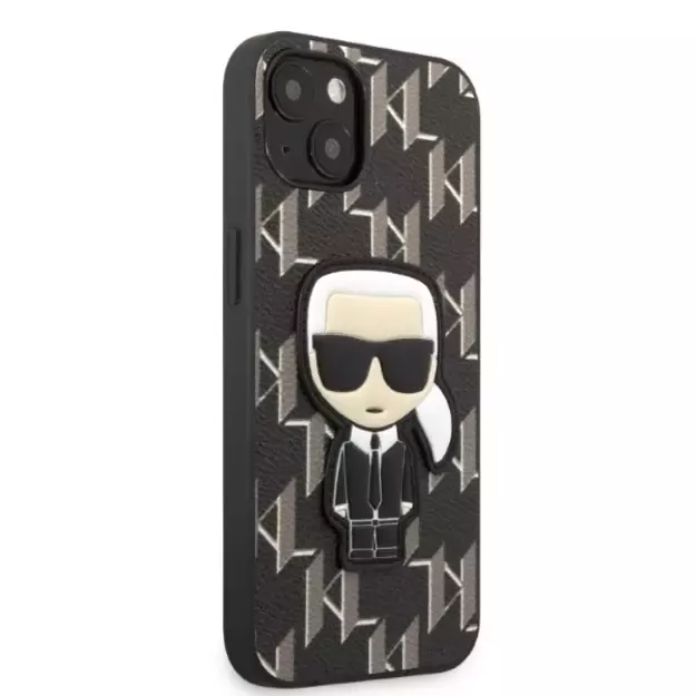 Karl Lagerfeld KLHCP13SPMNIKBK iPhone 13 mini 5.4&quot  hardcase black/black Monogram Ikonik Patch 3