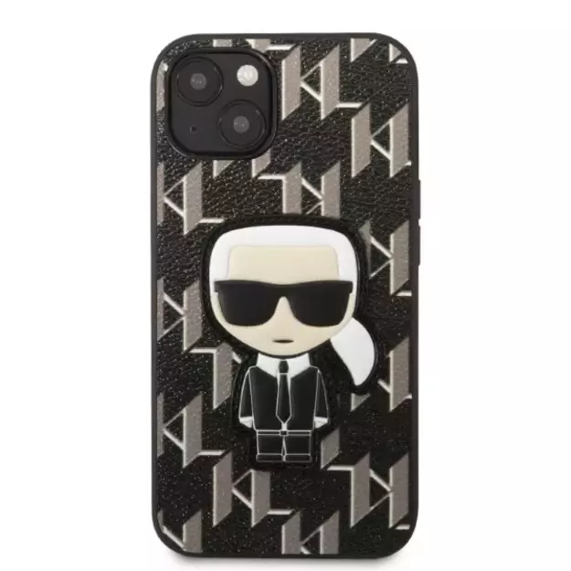 Karl Lagerfeld KLHCP13SPMNIKBK iPhone 13 mini 5.4&quot  hardcase black/black Monogram Ikonik Patch 2