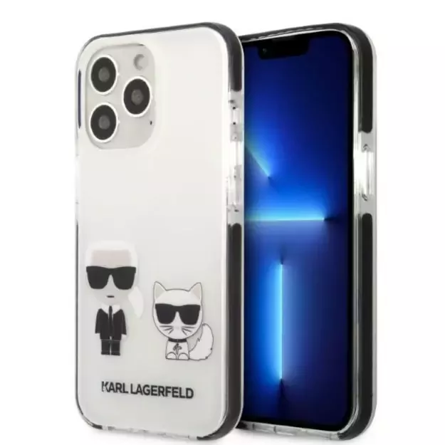 Karl Lagerfeld KLHCP13XTPEKCW iPhone 13 Pro Max 6.7&quot  hardcase white/white Karl&amp Choupette