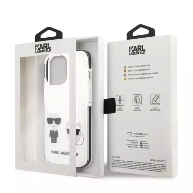 Karl Lagerfeld KLHCP13XTPEKCW iPhone 13 Pro Max 6.7&quot  hardcase white/white Karl&amp Choupette 14