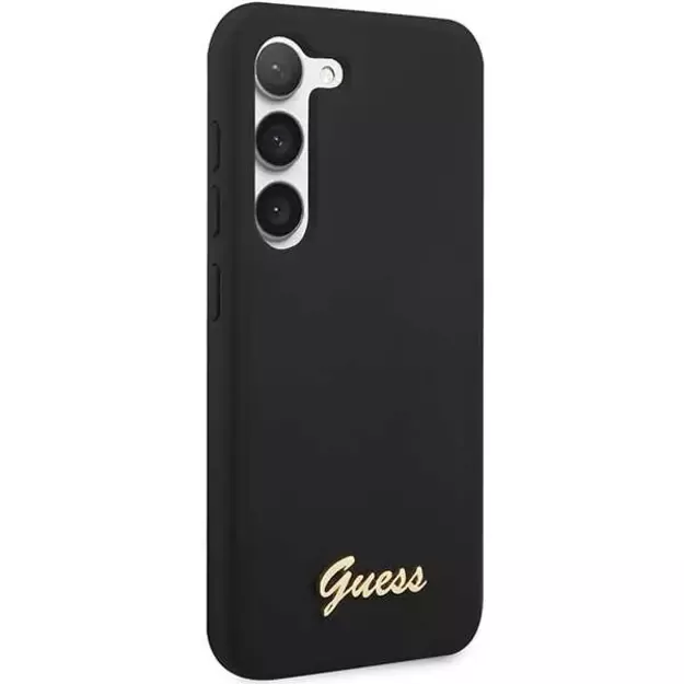 Guess GUHCS23SSLSMK S23 S911 black/black hardcase Silicone Vintage Gold Logo 10