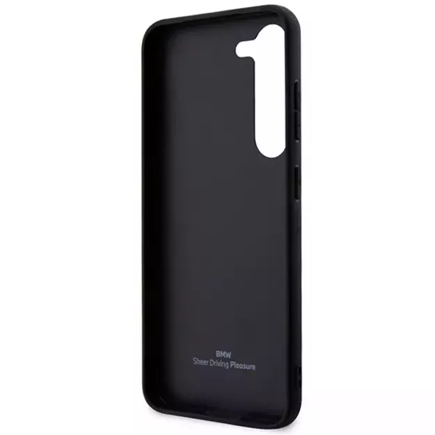 Case BMW BMHCS23M22RDPK S23+ S916 black/black hardcase Leather Textured &amp  Stripe 6