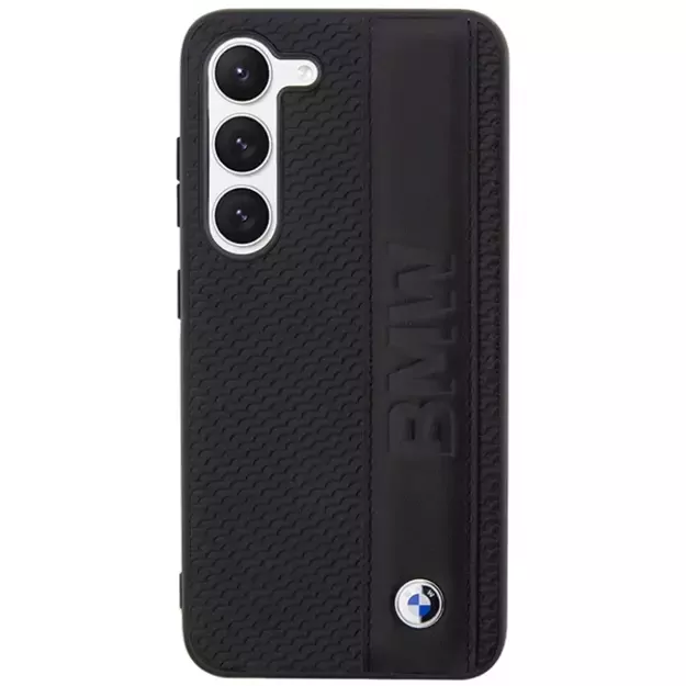 Case BMW BMHCS23M22RDPK S23+ S916 black/black hardcase Leather Textured &amp  Stripe 2