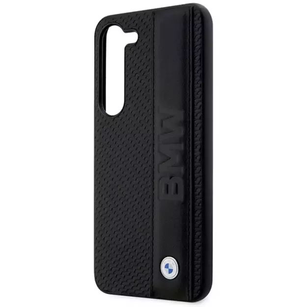Case BMW BMHCS23M22RDPK S23+ S916 black/black hardcase Leather Textured &amp  Stripe 5