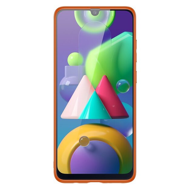 Dux Ducis Yolo elegant case made of soft TPU and PU leather for Samsung Galaxy M30s orange 1