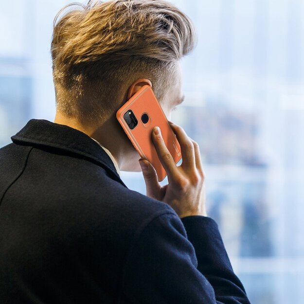 Dux Ducis Yolo elegant case made of soft TPU and PU leather for Samsung Galaxy M30s orange 11